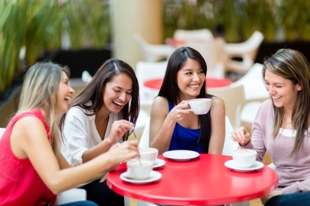 Friends drinking tea